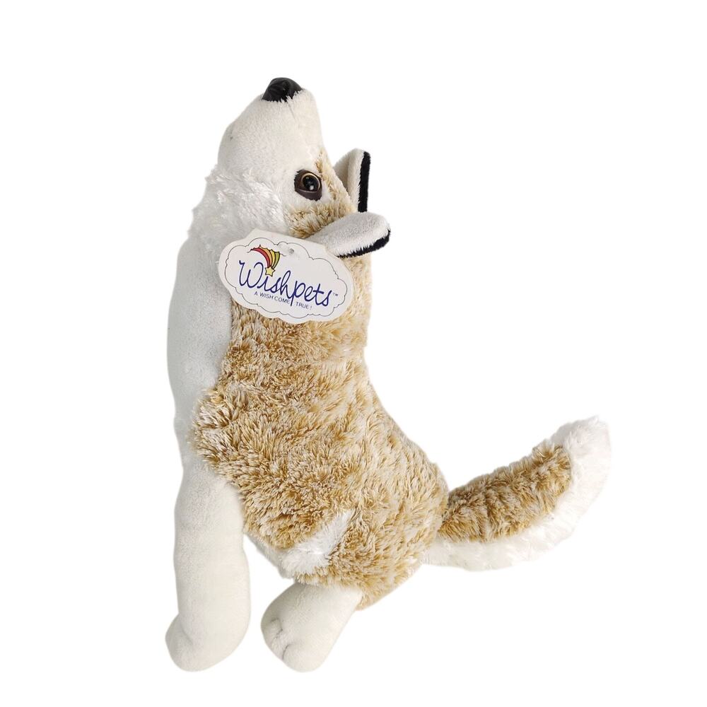 Vintage 2005‎ NWT Wishpets 13" Howling Coyote Stuffed Animal Plush Shiriki